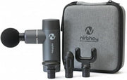 Compact Deep Tissue Massage Gun Quiet Percussion Relief 4 Heads Carry Case