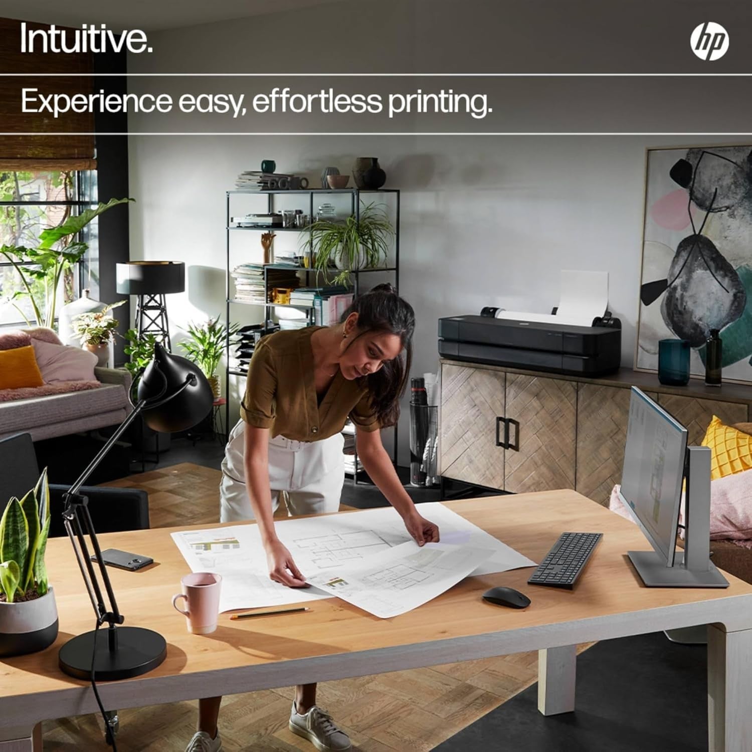 Black Large Format Printer | 24-inch Plotter | Wi-Fi | Ethernet | CAD Use