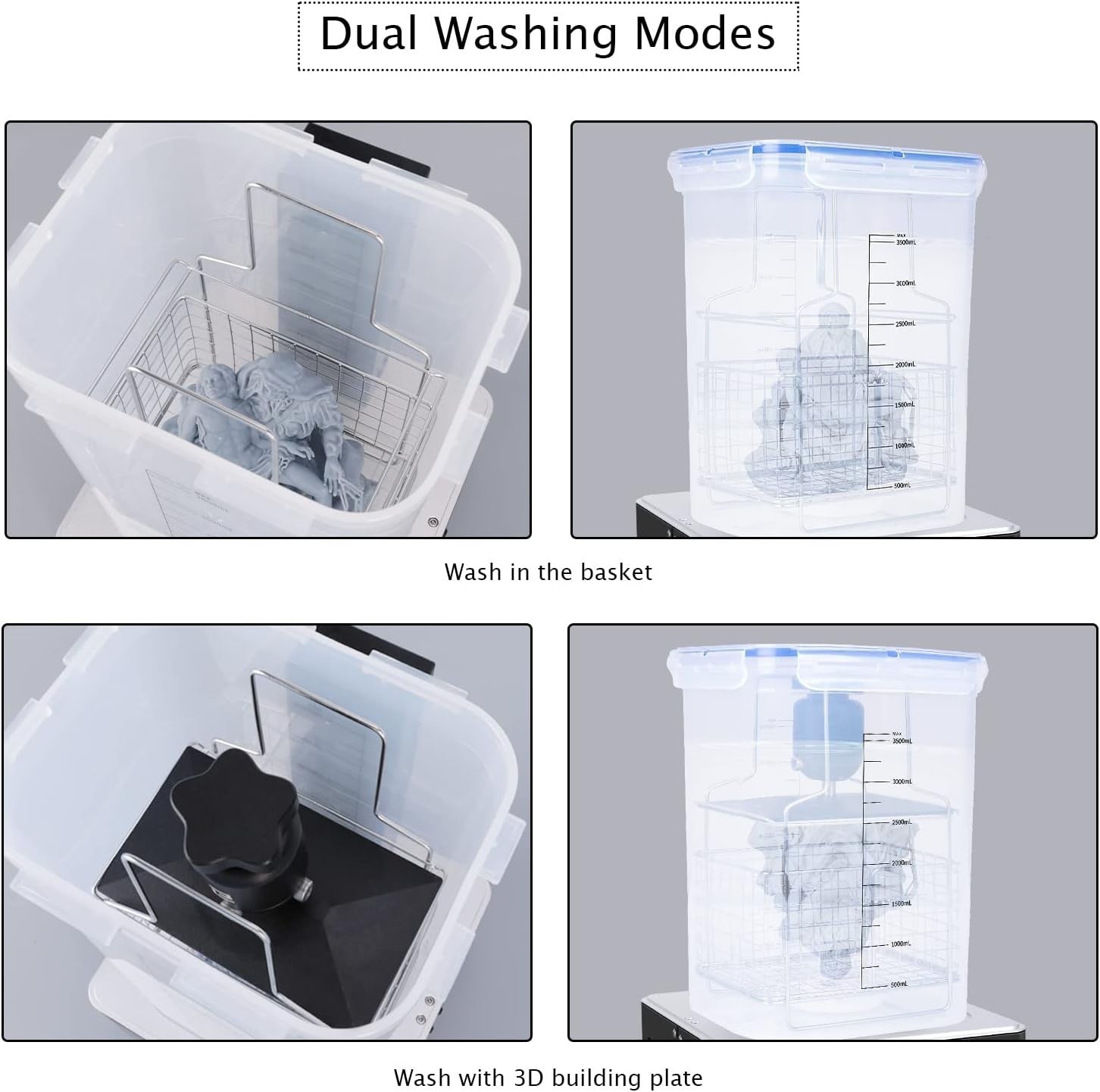 2 in 1 Resin Wash Cure Station 405nm Large Size LCD SLA DLP
