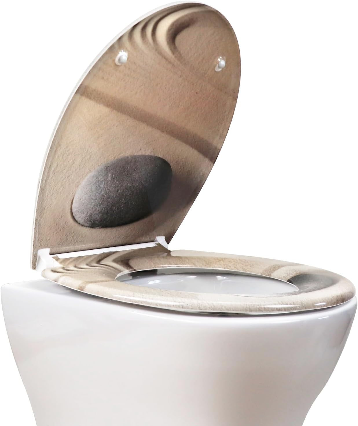 Toilet Seat Quick Release Lid Top Fixing Duroplast 45x37cm