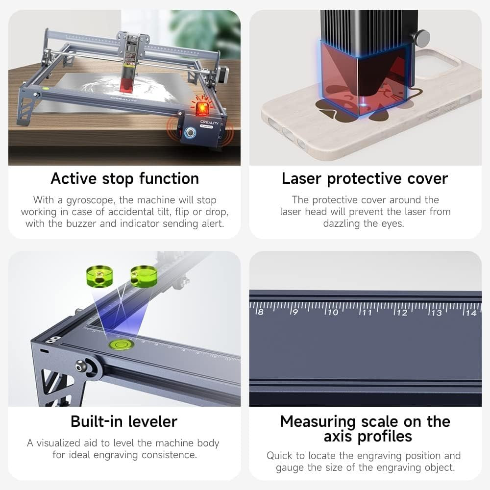 10W Laser Engraver Desktop Cutter High Precision 400x415mm Wood Metal