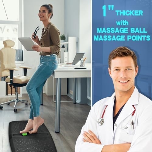 1 Inch Anti Fatigue Standing Mat with Massage Points Non Slip Comfort