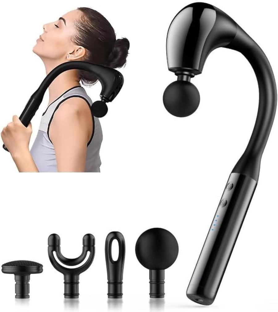 Long Handle Deep Tissue Massage Gun U-Shape Back Neck Shoulder Relief