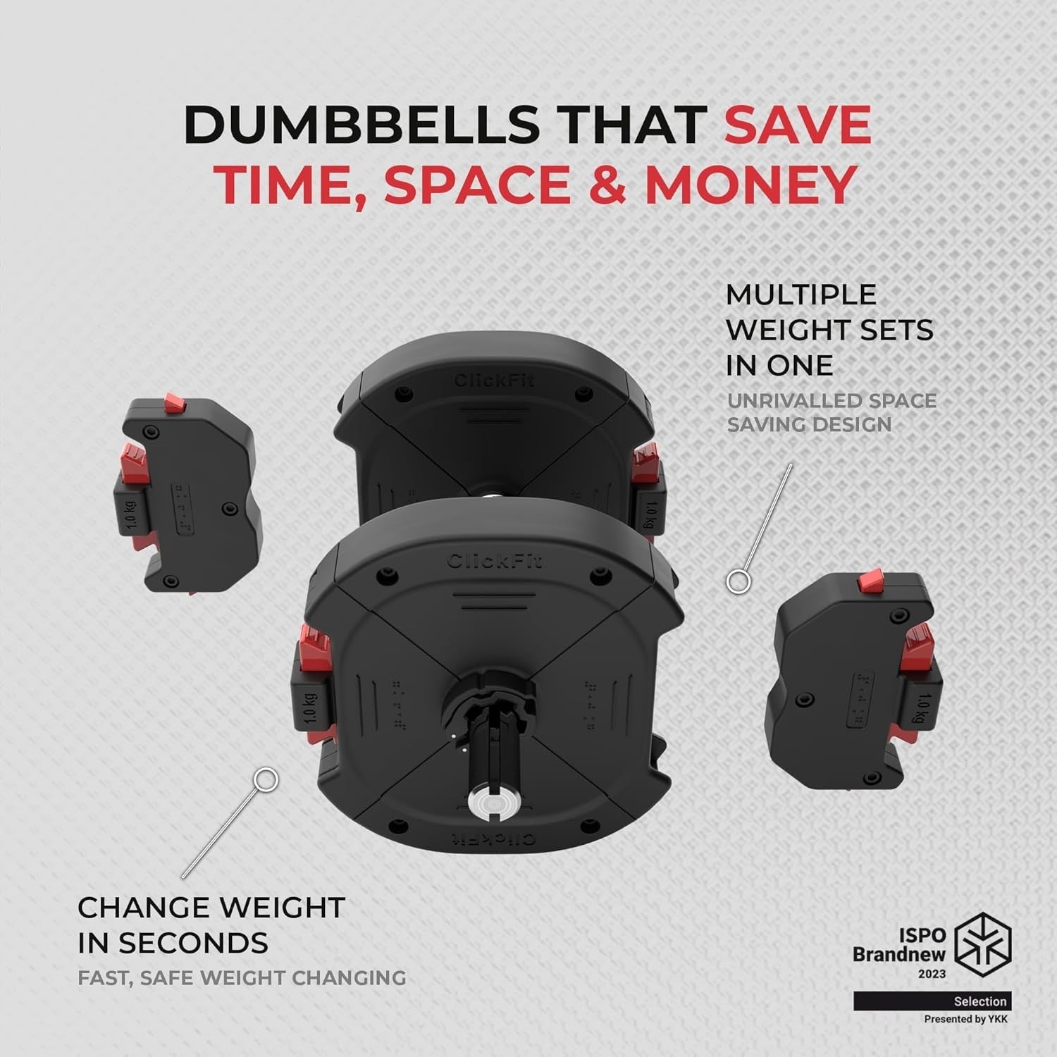 Adjustable Dumbbells 20KG Pair Quick Adjust Compact Home Gym Weights