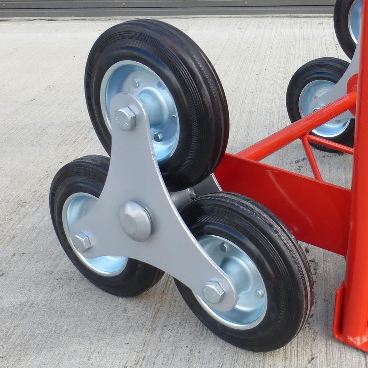 Stair Climber Trolley 150KG Sack Truck w/ Folding Toe Plate & Solid Wheels