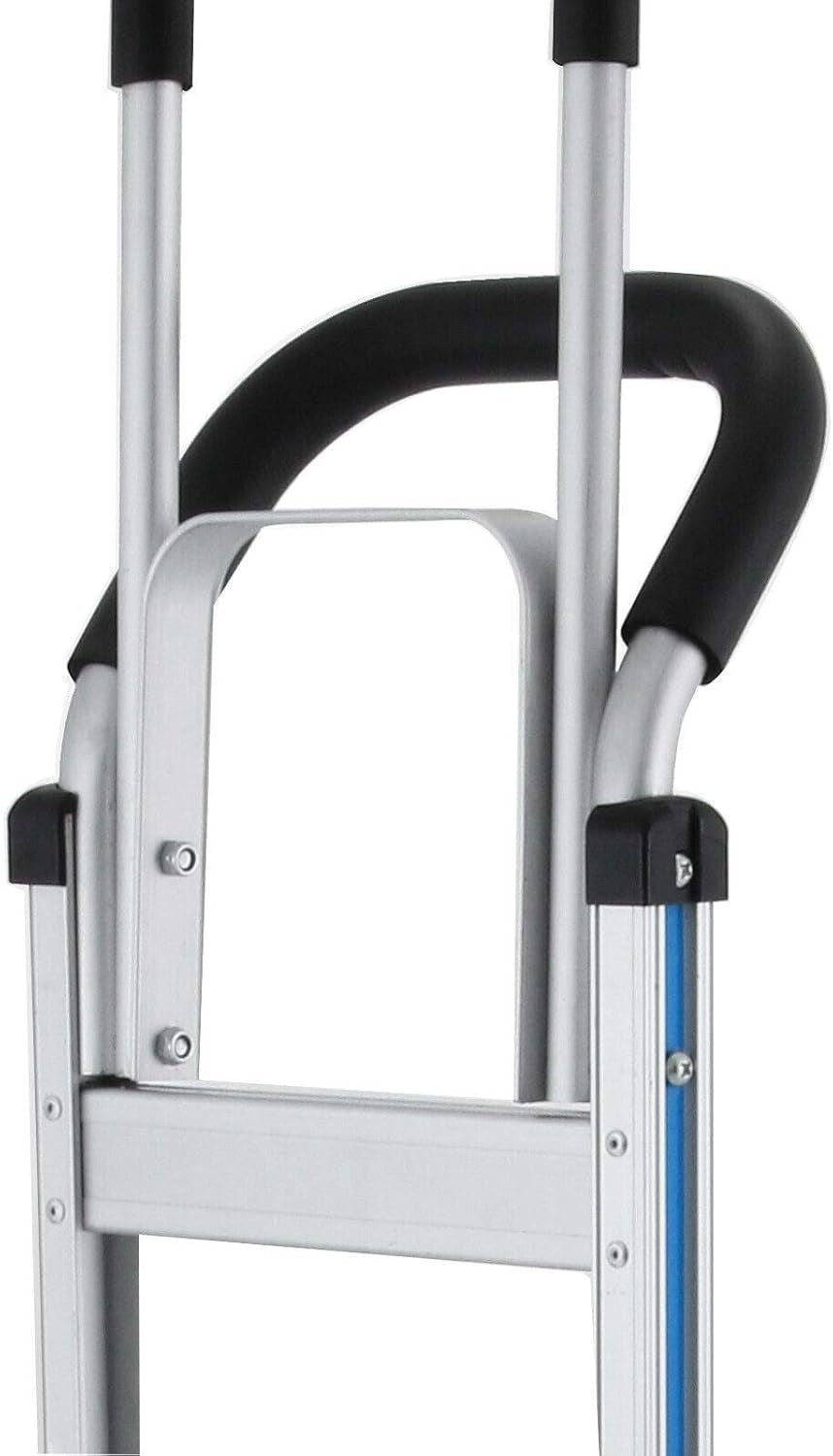 2 in 1 Folding Hand Truck Stair Climbing Shopping Cart Utility Trolley