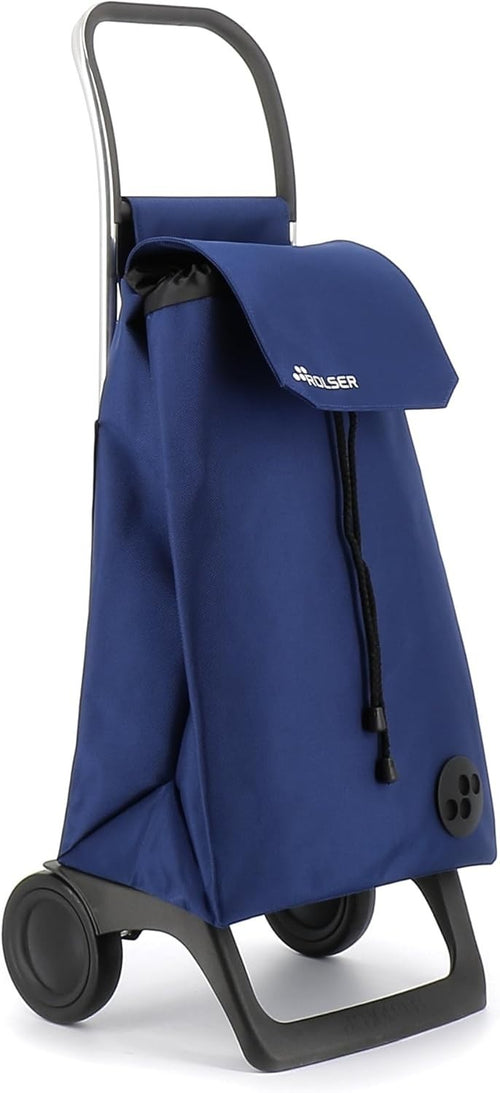 Lightweight 2 Wheel Shopping Trolley Backpack Style Grocery Cart Blue