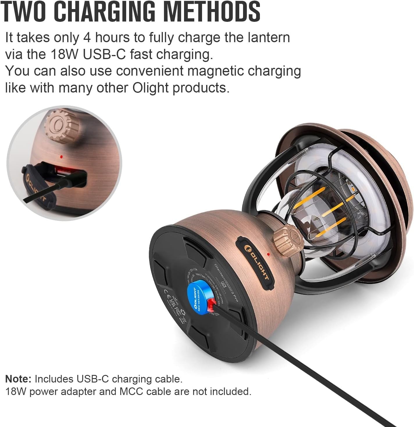 OLIGHT Olantern Classic 2 Pro Retro LED Camping Lantern 300LM Powerbank Bronze