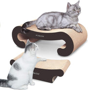 2 in 1 Cat Scratcher Lounge Bed Cardboard Scratch Pad w Catnip