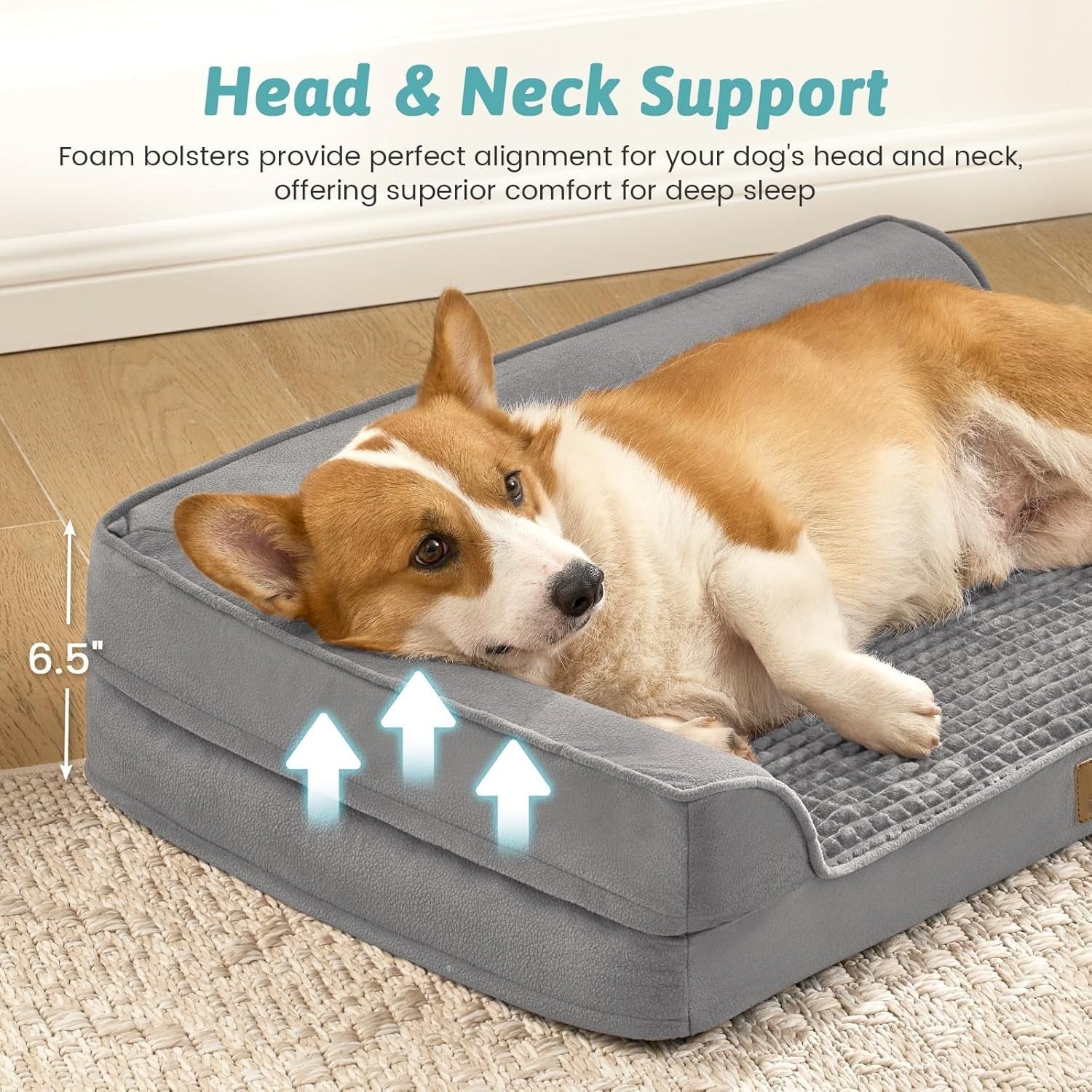 Orthopedic Small Dog Bed L Shape Sofa Washable Anti Slip
