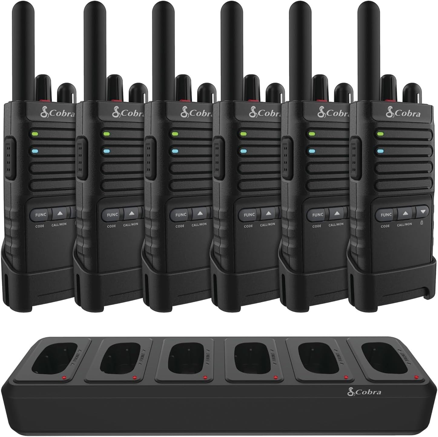 Professional PMR446 Walkie Talkies 6-Pack Rechargeable 12km Range