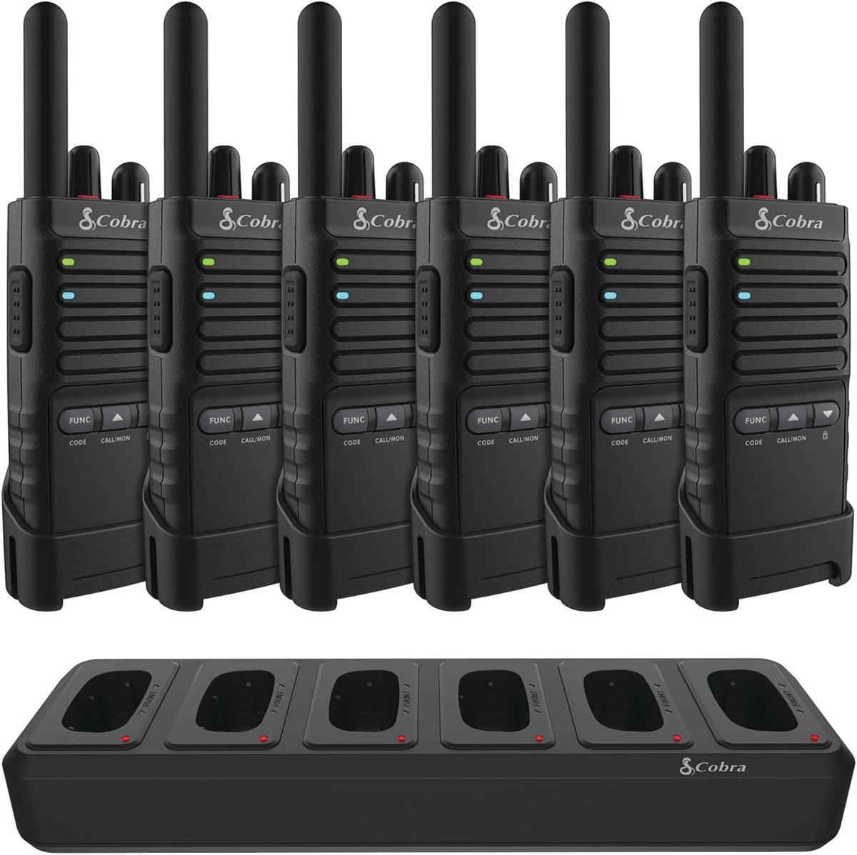 Professional PMR446 Walkie Talkies 6-Pack Rechargeable 12km Range