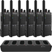Professional PMR446 Walkie Talkies 6-Pack Rechargeable 12km Range