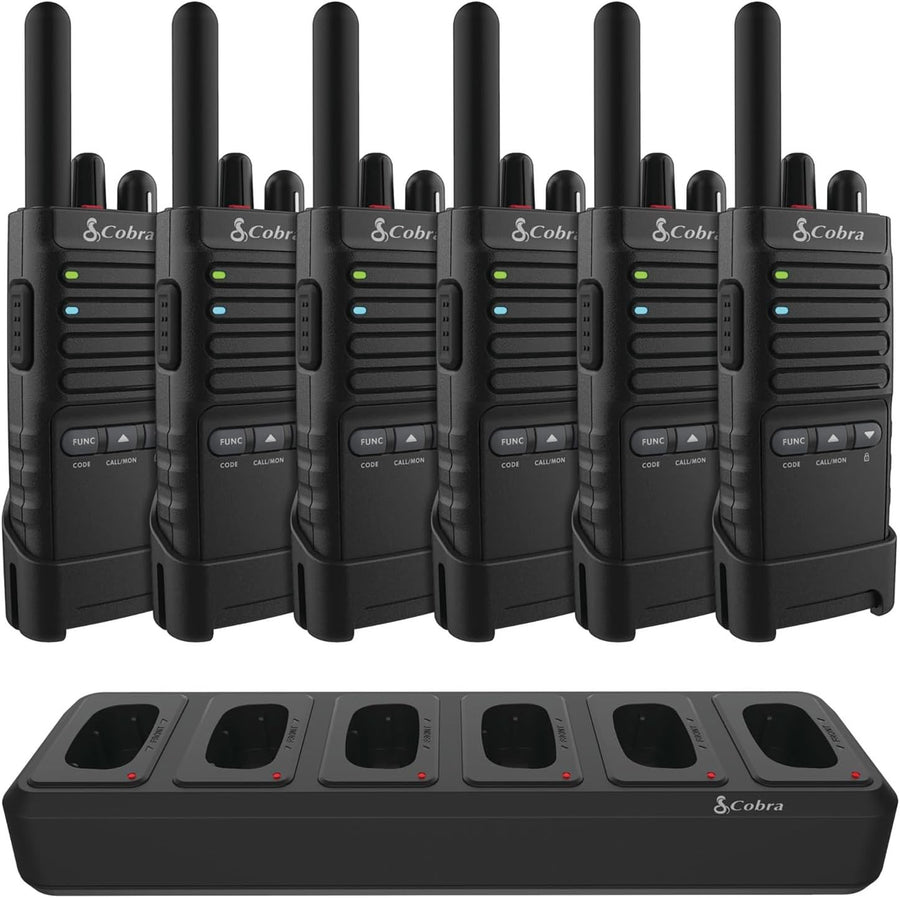 Professional PMR446 Walkie Talkies 6-Pack Rechargeable 12km Range