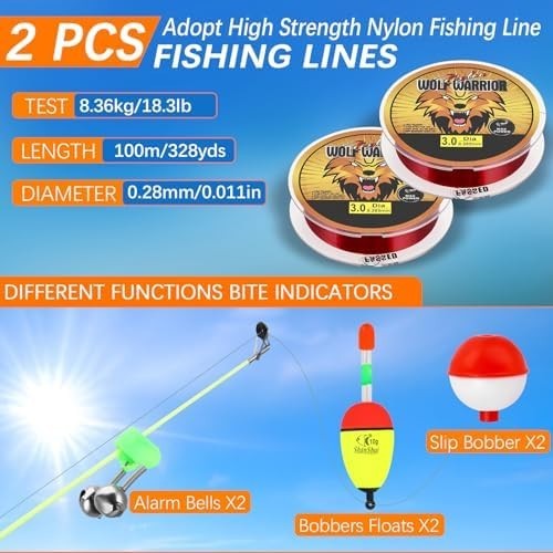 Kids Telescopic Fishing Rod & Reel Set – 2-Piece Starter Kit with Net & Lures