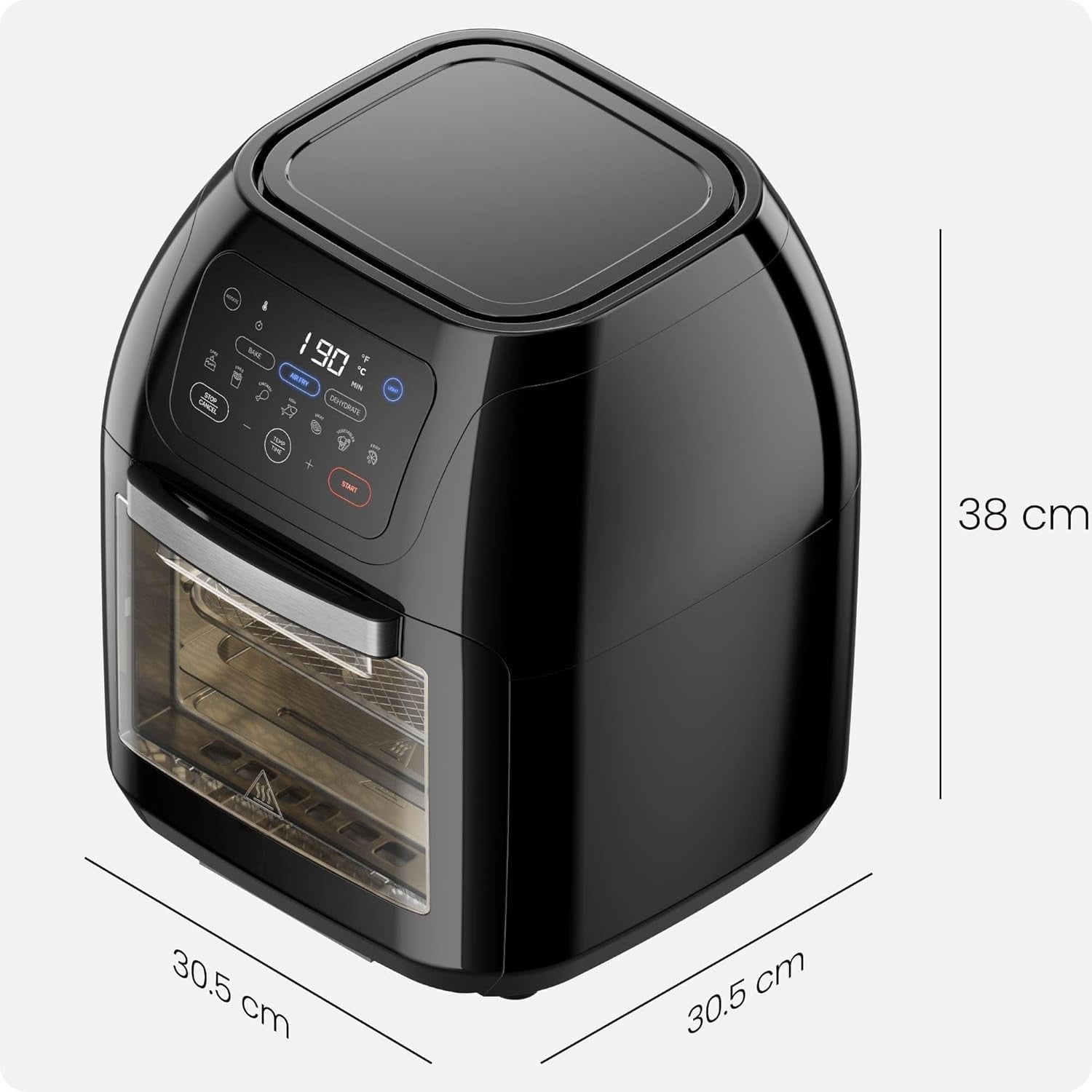 10L Air Fryer Oven w/Rotisserie | 17 Presets | Fast Cooking | Large Family Size