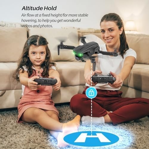 Foldable 1080P Camera Drone w/ Optical Flow 360° Flip Headless Mode 2 Batteries