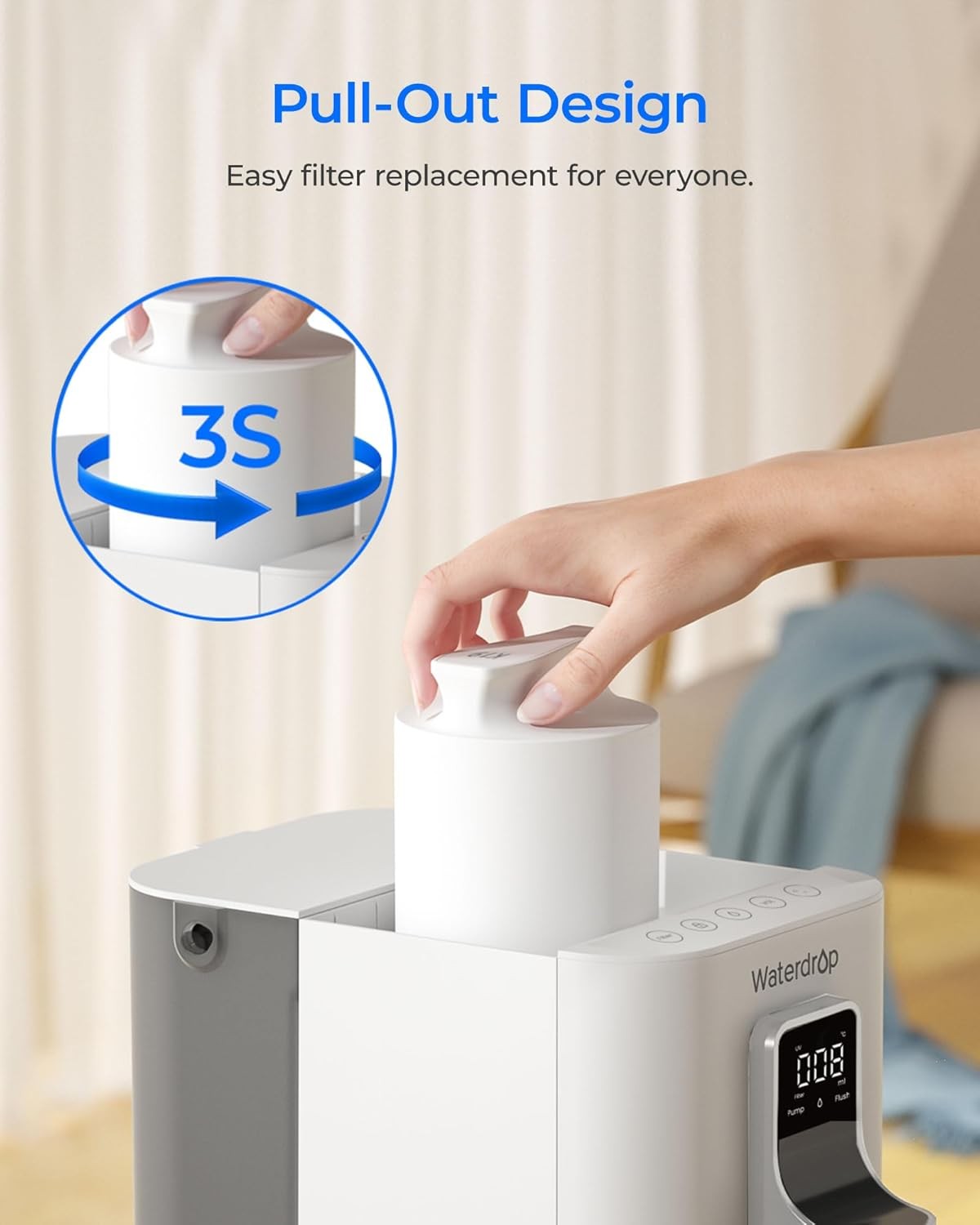 Reverse Osmosis Hot Water Dispenser UV Mineralised Countertop Filter