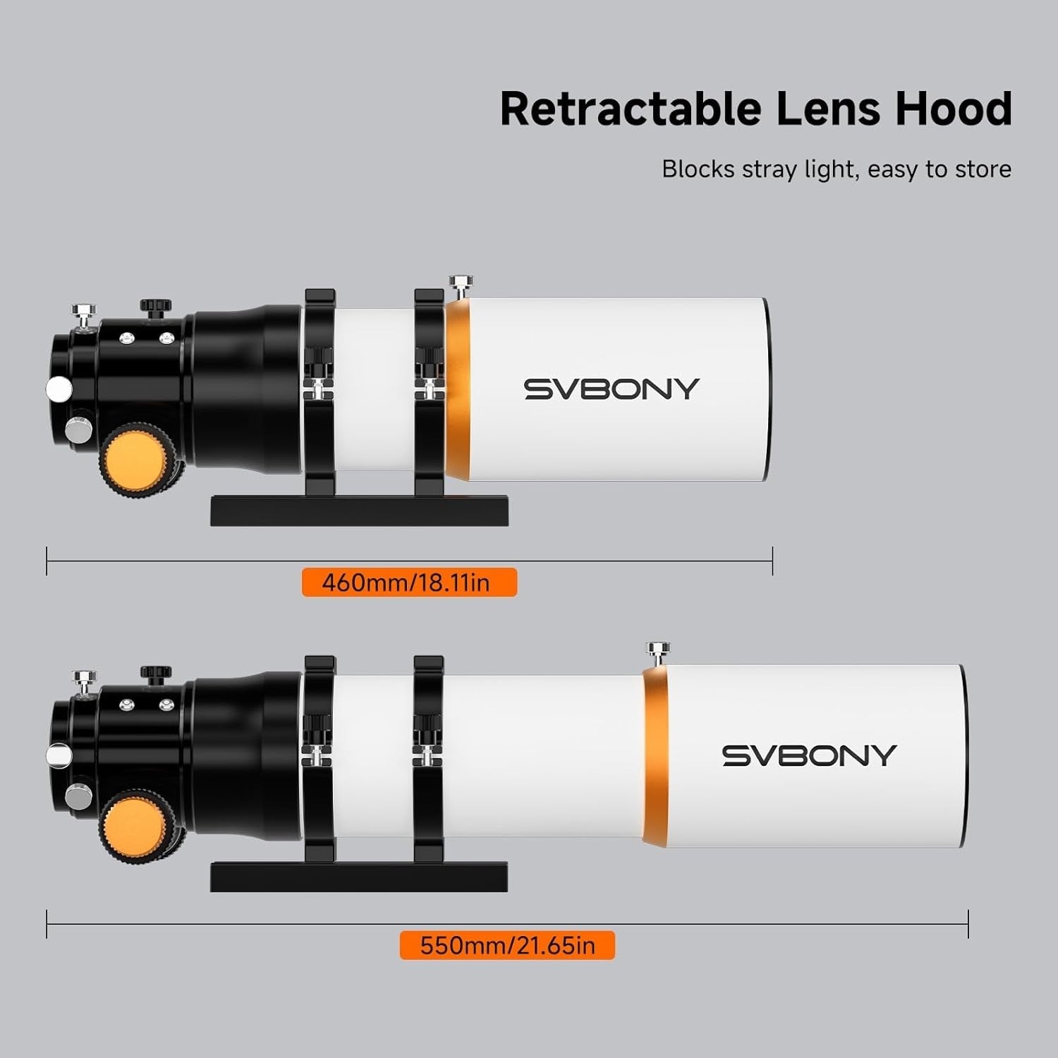 SV503 70MM F6.78 Flatfield ED Refractor OTA Black/White