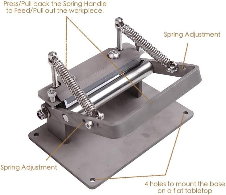 Manual Leather Splitter Skiver Machine Adjustable Stainless Steel Craft Tool
