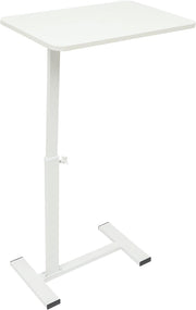 Overbed Table Laptop Desk Adjustable Height Rolling Bedside 60x40cm
