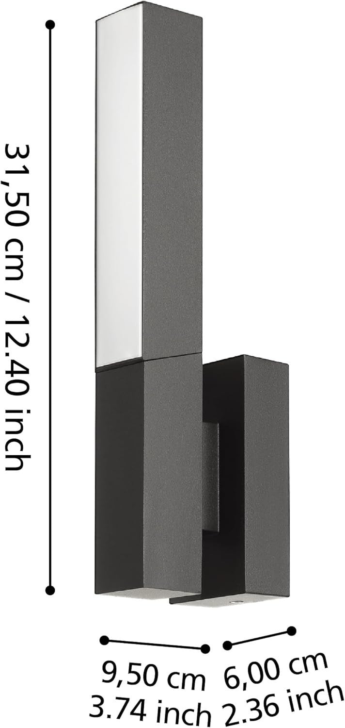 Waterproof Outdoor Wall Light Swivel Spot Porch Lamp IP44 Black Metal