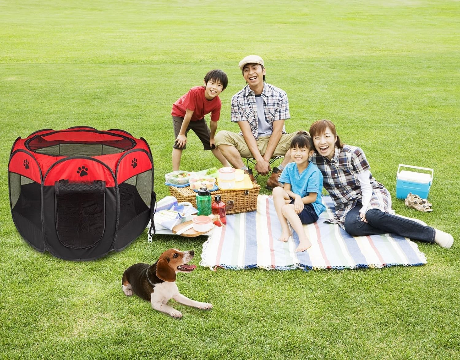 Portable Foldable Pet Playpen Small Dog Cat Cage Indoor Outdoor Tent