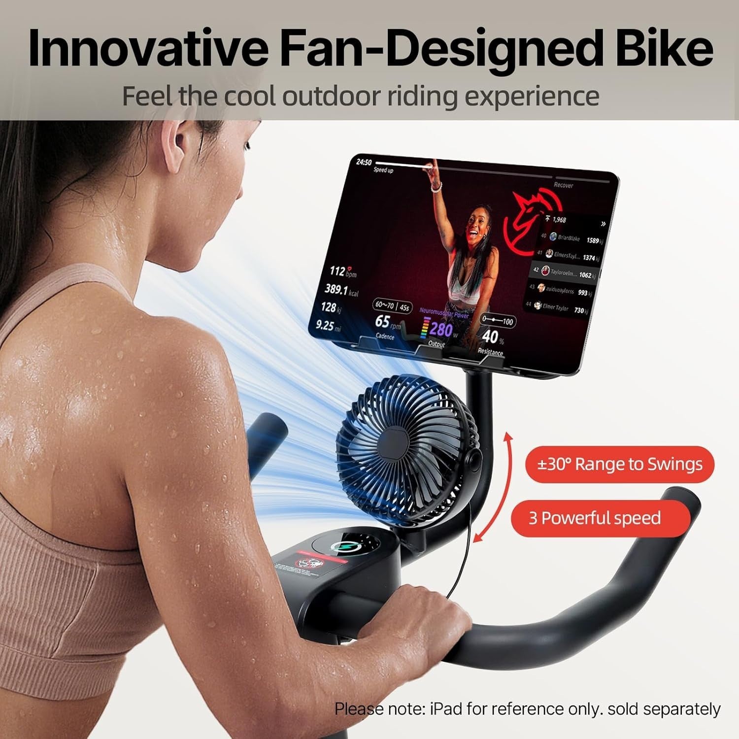 Silent Magnetic Spin Bike w/ App, Self-Powered, LED Feedback, 300lb Capacity