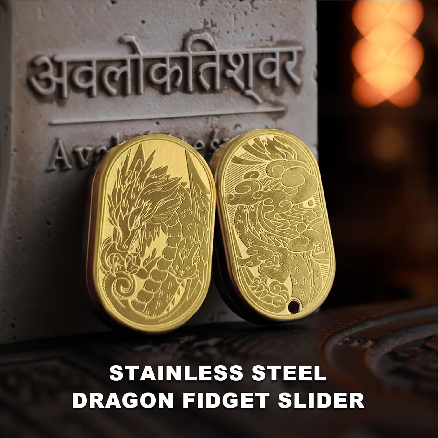 Titanium Dragon Fidget Slider Click Haptic Stress Relief EDC Toy