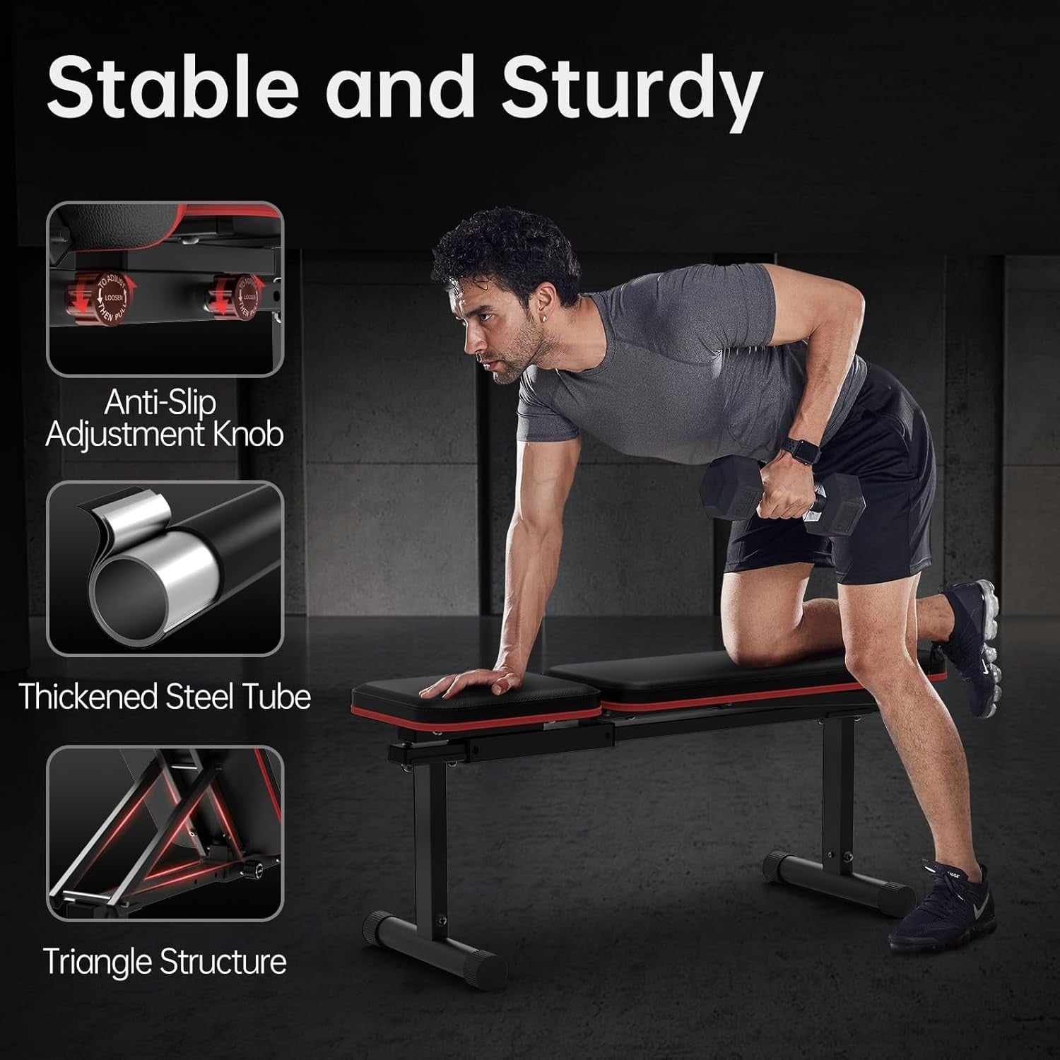 Adjustable Weight Bench Flat Incline 300kg Home Gym Workout