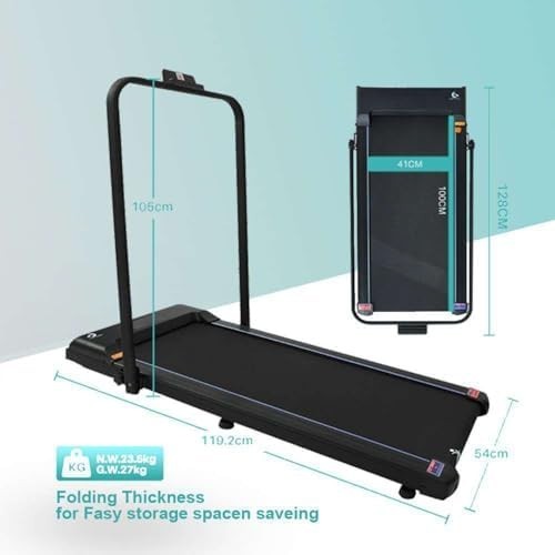 Under Desk Foldable Walking Treadmill LED Display Remote 1-10Km/H