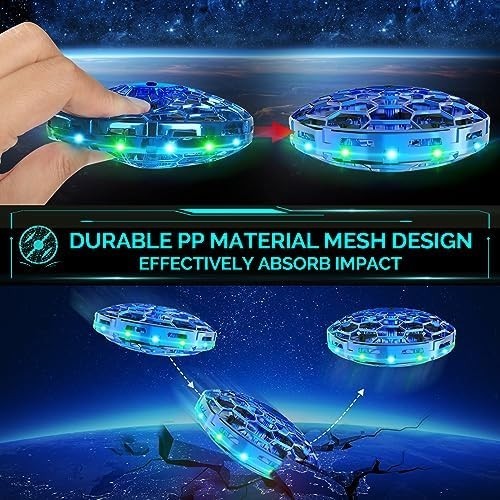 Kids Mini UFO Drone with 360° Motion Sensors & LED Light Toy Gift