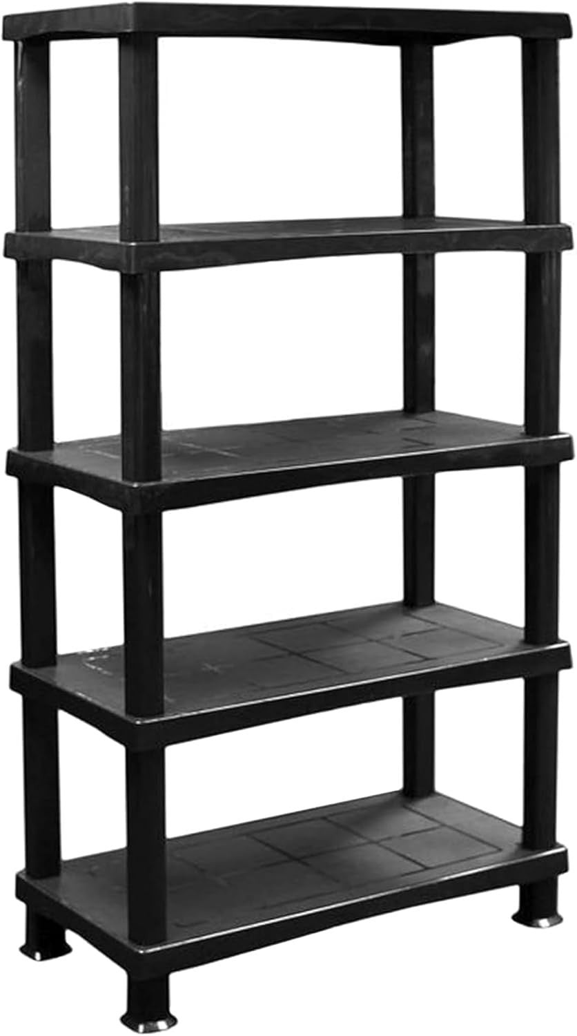 5-Tier Plastic Storage Shelf Heavy Duty 40D x 80W x 175H cm