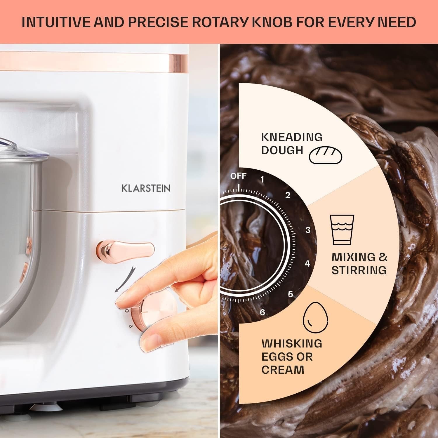 5L Stand Mixer 1800W Cake & Bread Maker 6 Speed Planetary Rotation Off-White