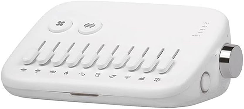 Sleep Sound Machine with 10 Nature Sounds & Night Light, White, Timer