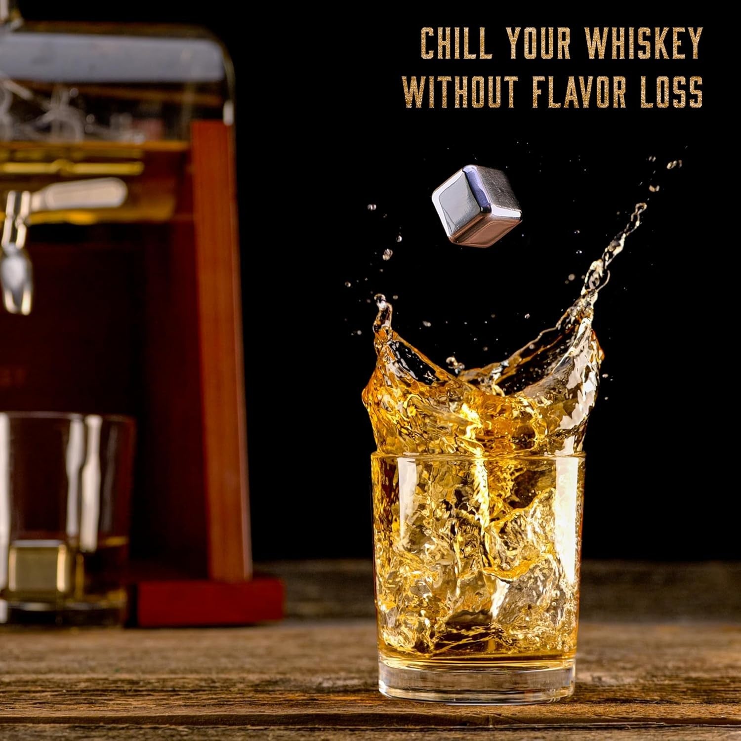1100ml Ship Whiskey Decanter Set with Glasses & Stones | Luxury Men’s Gift
