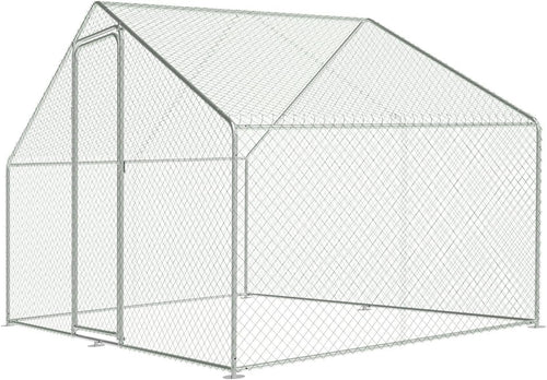 Large Walk In Chicken Run 2x3x1.98m Galvanised Coop Roof Door