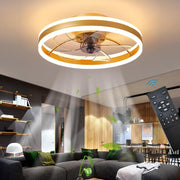 50CM LED Ceiling Fan with Lights, 6 Speeds, Remote & App Control, Gold