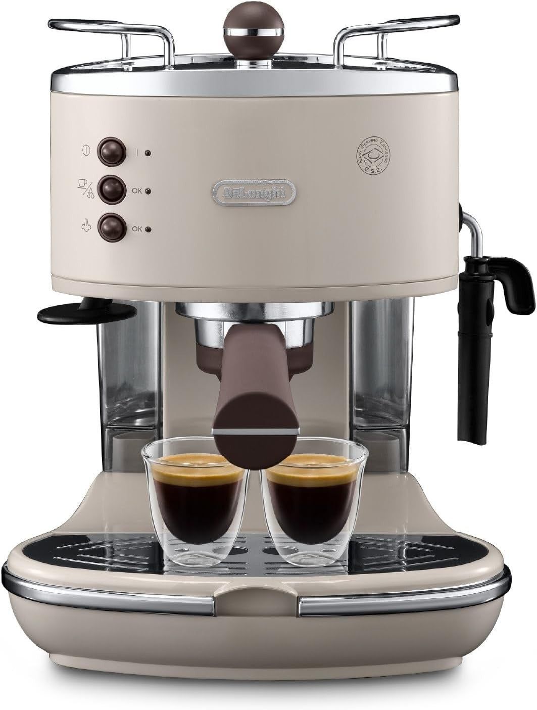 Vintage Barista Espresso Maker | 1.4L Cream Machine | Rich Crema & Steam Wand