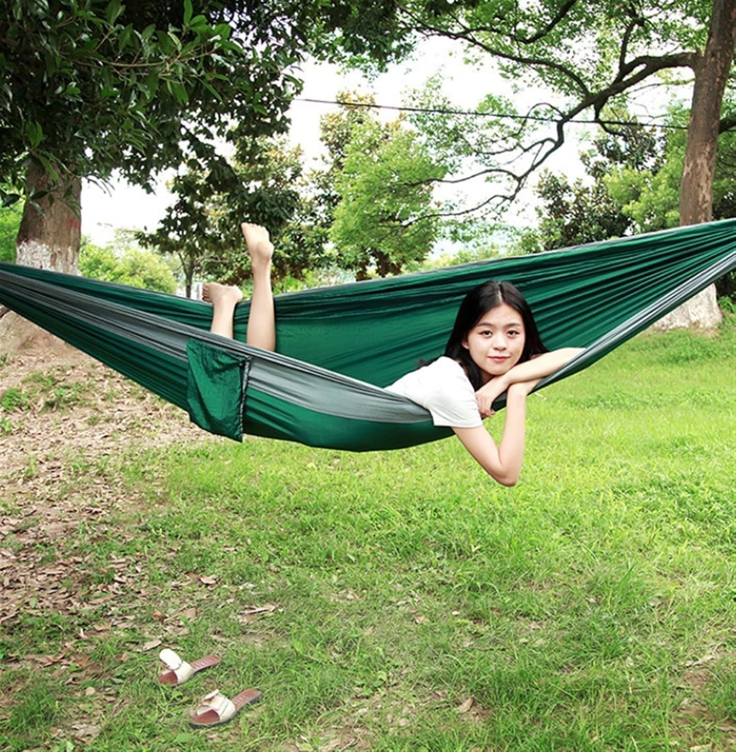 Double Camping Hammock Ultra-Light Portable 440lb Load Outdoor Relaxation