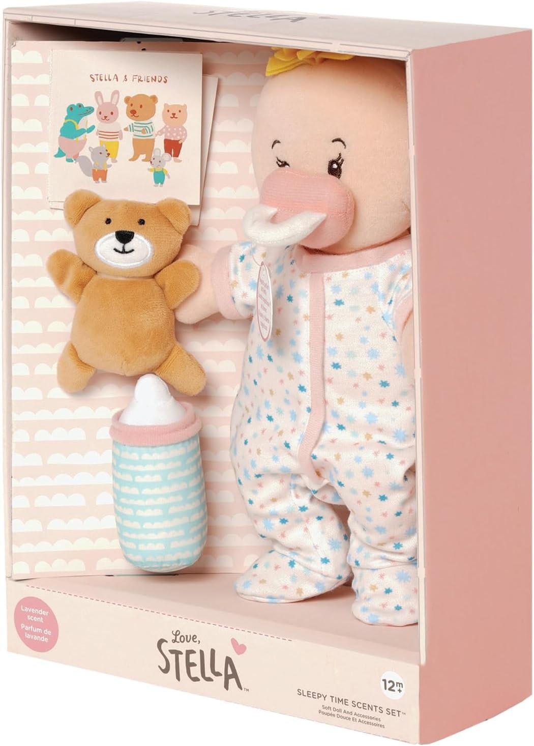 12in Soft Baby Doll Sleepy Time Scent Set Bottle Teddy Book Gift