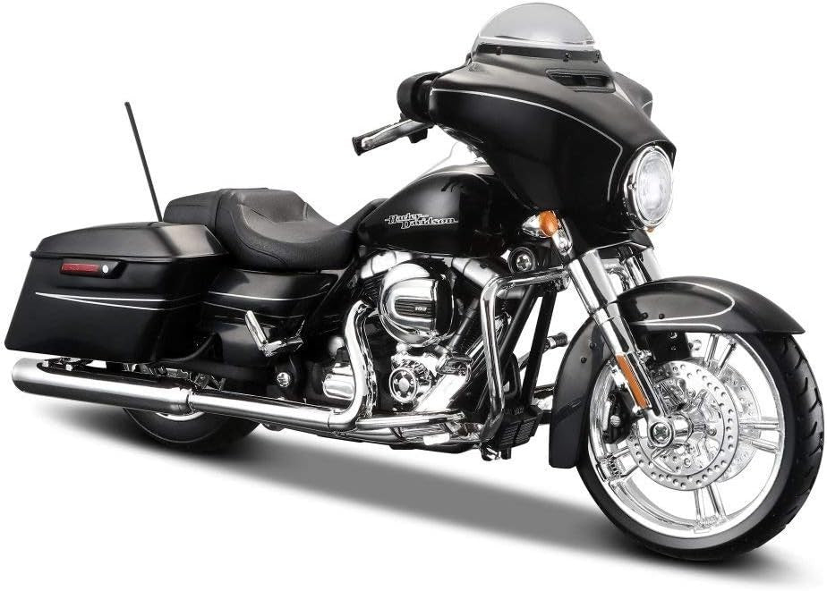 1:12 Scale Diecast Motorcycle Model – Black Street Cruiser Collectible Toy