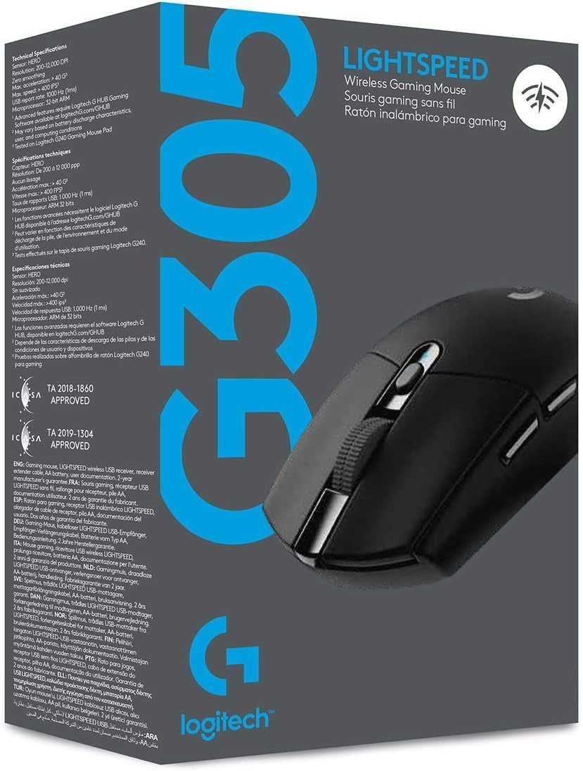 Wireless Gaming Mouse 12000DPI Ultra Lightweight 6 Button Long Battery PC