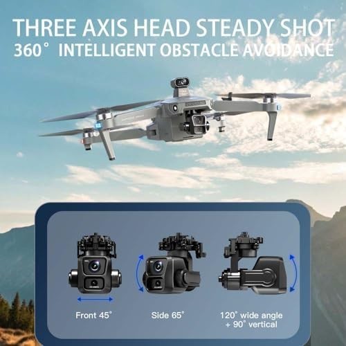 4K Drone w/ 3-Axis Gimbal, 6KM RC, Obstacle Avoidance, 2 Batteries Digital GPS