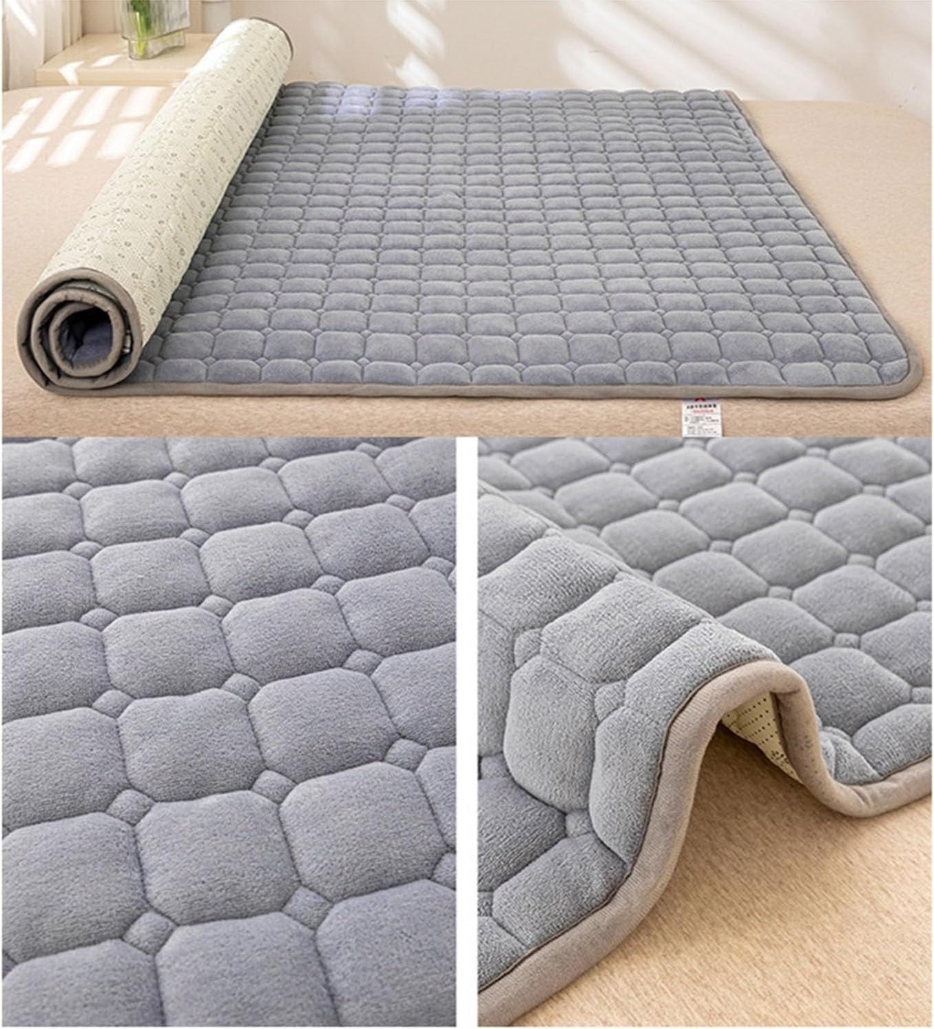 Double Futon Mattress Floor Bed 200x220cm Foldable Tatami Soft Pad