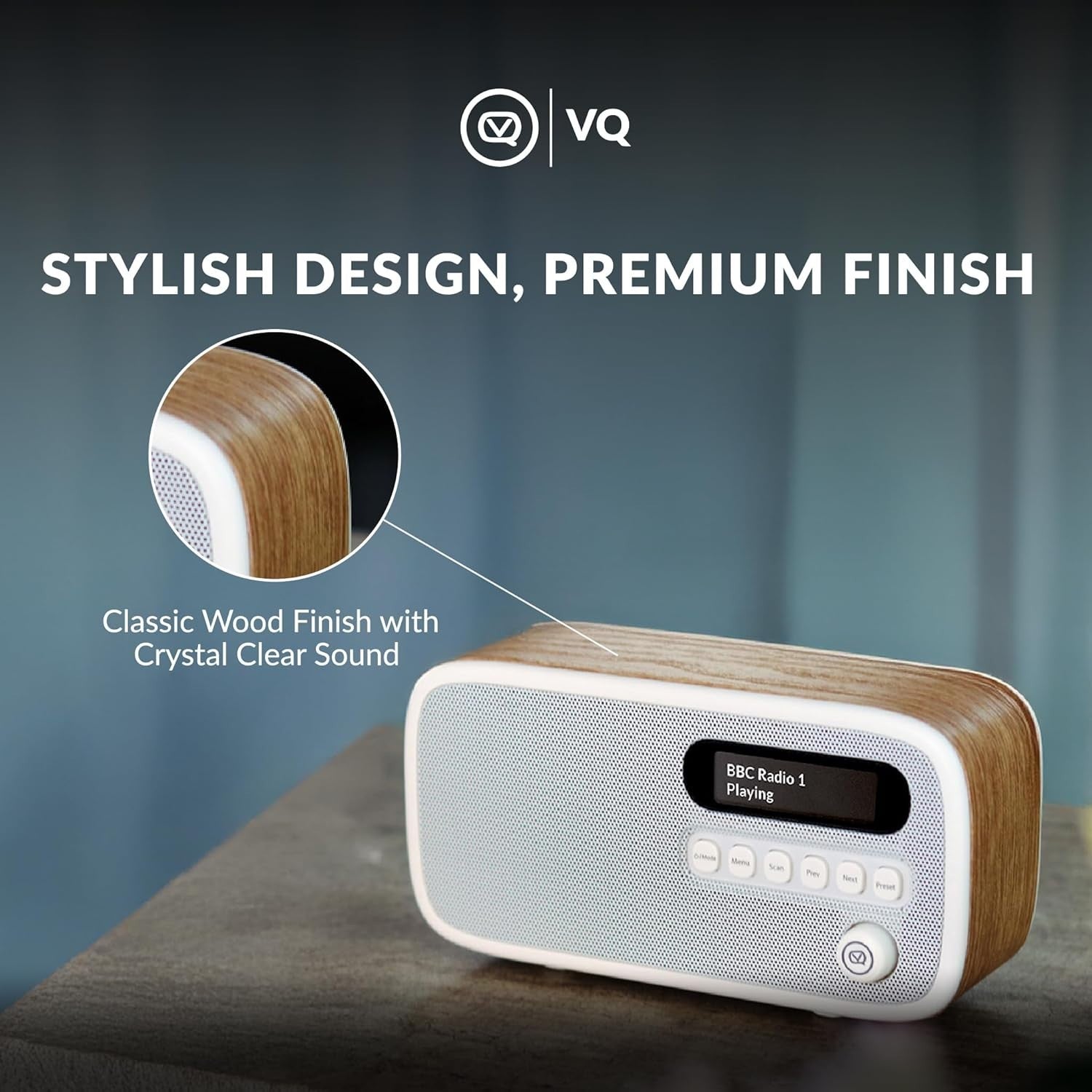 Portable DAB/DAB+ FM Radio Bluetooth, Alarm Clock Rechargeable