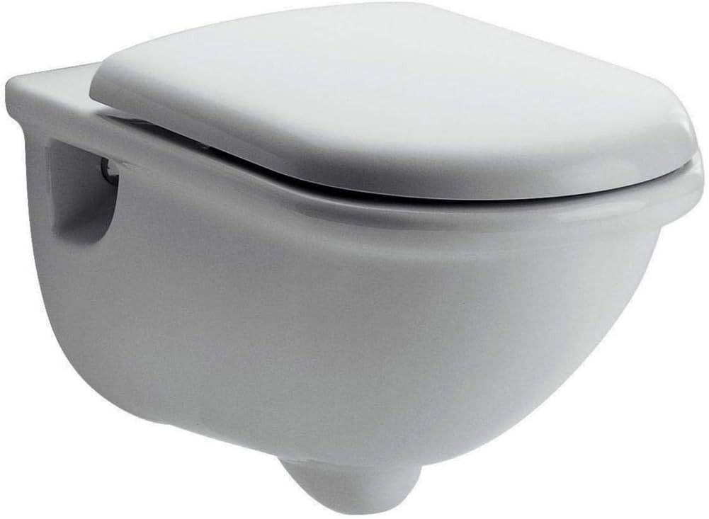 Thermoset Toilet Seat White Durable Adjustable Hinges Fits Esedra Oval