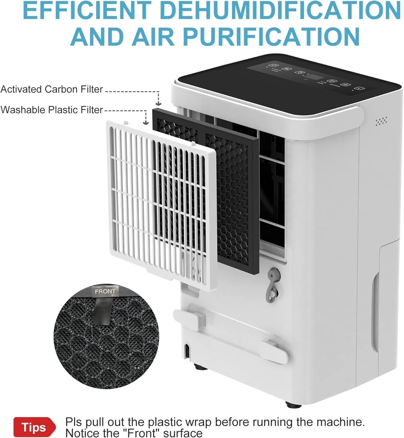 10L Dehumidifier Energy Efficient Laundry Dry Damp Mould Control Timer