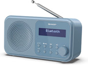 Portable DAB+/FM Digital Radio Bluetooth 5.0 Dual Alarm USB Steel Blue