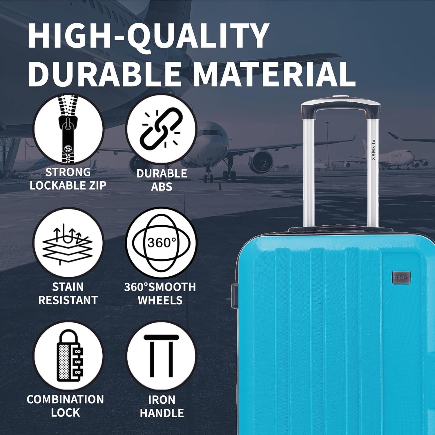 Extra Large Hold Travel Case 32 Inch ABS Hard Shell Ultra Light Spinner 138L